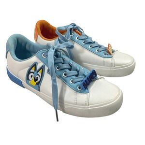 Bluey Bingo Character Sneakers White Blue Orange Kid Size 6 Youth Athletic Shoes